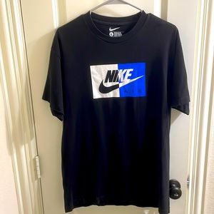 Black and Blue Nike T-Shirt.